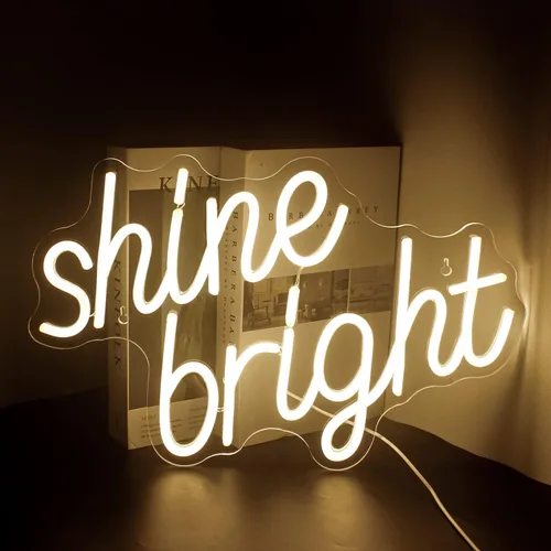 Miniatura 11 de Looklight Letrero de neón de letras a la luna con luces LED, luces de neón blancas para decoración de pared, luz de conectividad, luna iluminada