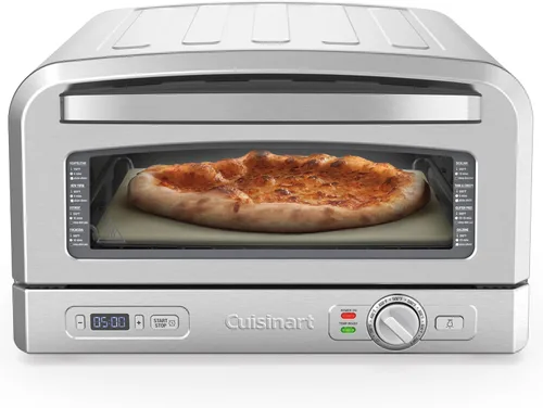 Miniatura 6 de Cuisinart Horno de pizza de interior – Hornea pizzas de 12 pulgadas en minutos – Horno de pizza portátil de encimera – Acero inoxidable negro mate