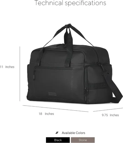 Miniatura 6 de EDITION22 Vision Collection Duffle Bag for Men, Women, and Teens, Recycled PU Crossbody Bag with Laptop Sleeve and Shoe Pocket for Gym and Travel
