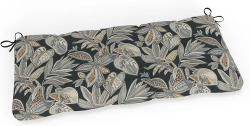 Miniatura 7 de Pillow Perfect Cojín para banco/columpio con diseño capitoné para exteriores/interiores, 56 x 18 pulgadas, azul
