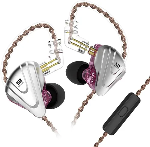 Miniatura 11 de KZ ZSX 1DD+5BA Hybrid HiFi Stereo Noise Isolating Sport IEM Auriculares/Auriculares/Auriculares con cable desmontable (con micrófono, negro)