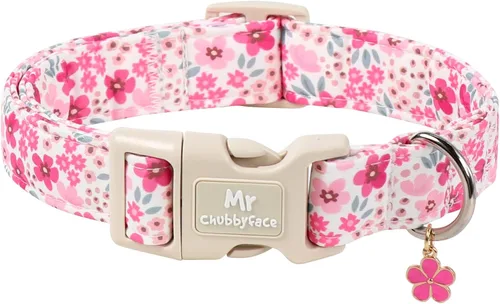 Miniatura 31 de MR.CHUBBYFACE· Collar de perro de primavera y verano, lindos collares de perro de limón verde, collar ajustable de tela natural suave para perros
