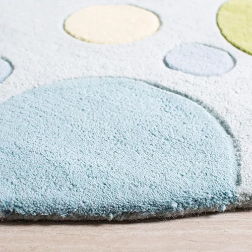 Miniatura 2 de SAFAVIEH Soho Collection - Alfombra decorativa de 3 pies 6 pulgadas x 5 pies 6 pulgadas, azul y multicolor, lana hecha a mano, ideal para zonas