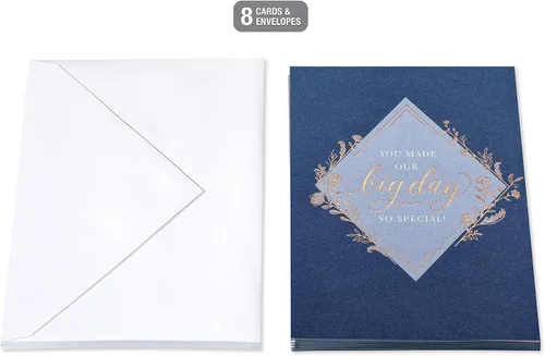 Miniatura 4 de American Greetings Tarjetas de agradecimiento de boda, mucho más maravillosas (8 unidades)