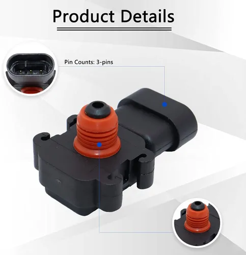 Miniatura 3 de Sensor de Presión Absoluta del Colector MAP 213-796 12614973 16187556 Compatible con Chevy Chevrolet Buick Lesabre GMC GM Cadillac Saturn Oldsmobile