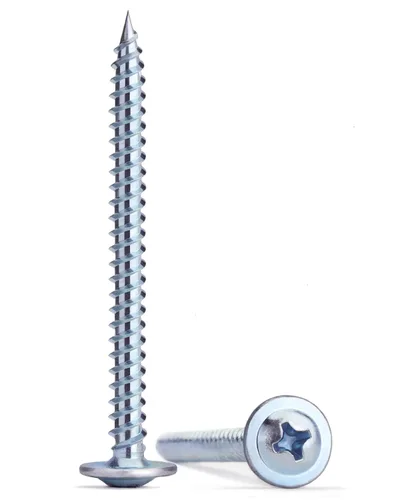 Miniatura 21 de (350 piezas) Tornillos para madera #8×5/8" de acero aleado estándar Phillips cabeza de brida autorroscantes rápidos por B1jounie YA plateado