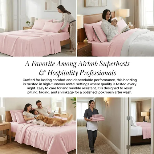 Miniatura 78 de Southshore Fine Living, Inc. Juego de 7 piezas de sábanas King divididas para cama ajustable, juego de sábanas King divididas con bolsillo de 21