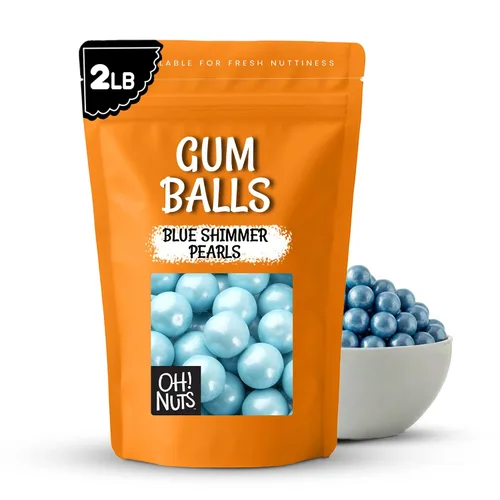 Miniatura 14 de Bolas de chicle para bufé de dulces y recuerdos de fiesta, 2 libras saborizadas de 1 pulgada de bolas de chicle de boda - Oh! Nuts