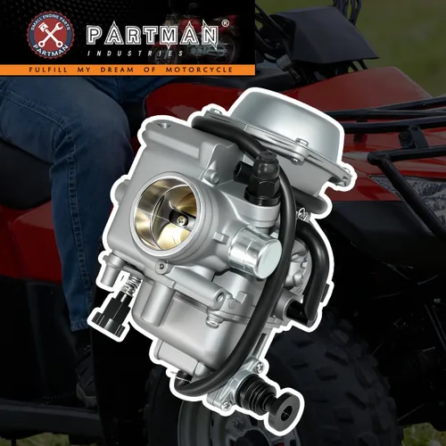Miniatura 5 de Partman Carburador TRX350 apto para Honda Rancher 350 TRX350ES TRX350FE TRX350FMTE TRX350TM 2000-2006 Carb con válvula de gasolina válvula Petcock