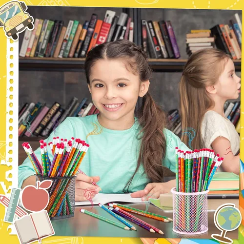 Miniatura 6 de Gersoniel 24 piezas de lápices perfumados a granel para niños, lápices de grafito de madera con olor a fruta, inspiradores, motivacionales, lindos