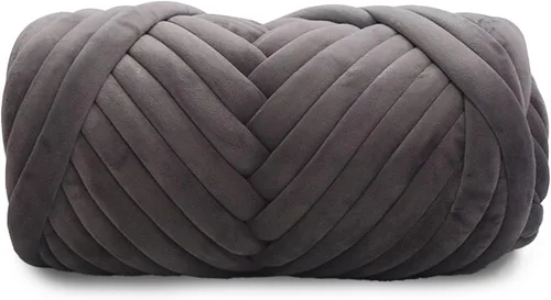 Hilo de terciopelo grueso y voluminoso para tejer con brazo gigante, peso de tubo súper suave, esponjoso, para hacer a mano, hilo lavable para