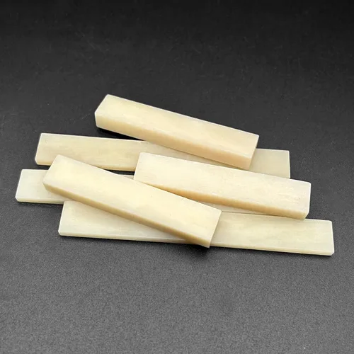 Miniatura 3 de SAPHUE 6 piezas de trastes de hueso sin blanquear para guitarra eléctrica, bajo, guitarra clásica y acústica, mandolina, banjo, ukelele