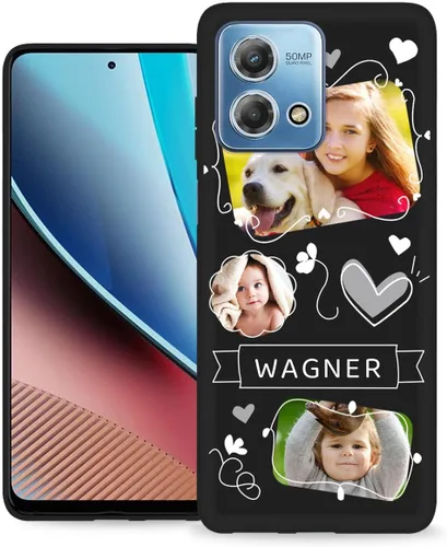 Miniatura 50 de Funda personalizada para Motorola Moto G Stylus 2020 con nombre de foto, texto y foto, GStylus personalizado -20 funda suave y fina (negro) de 6.4