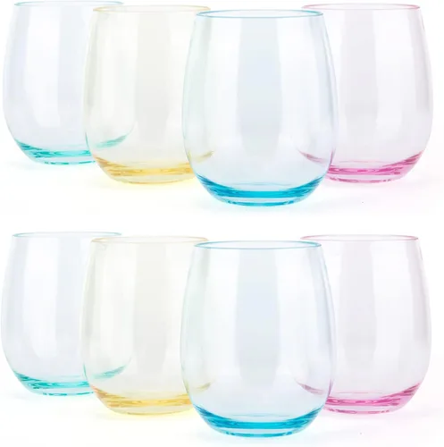 Miniatura 12 de KX-WARE Copas de vino acrílicas irrompibles de 18 onzas sin tallo, juego de 4 unidades transparentes
