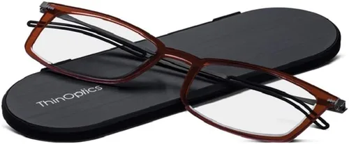Miniatura 3 de ThinOptics - Gafas de Lectura Funda regular/rectángulo rojo