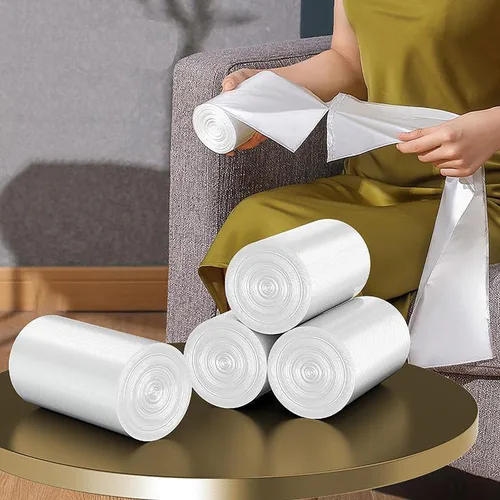 Miniatura 6 de Bolsas de basura pequeñas de 4 galones, 220 unidades, bolsas de basura transparentes para baño, cocina, dormitorio, bolsas de basura de 5 galones