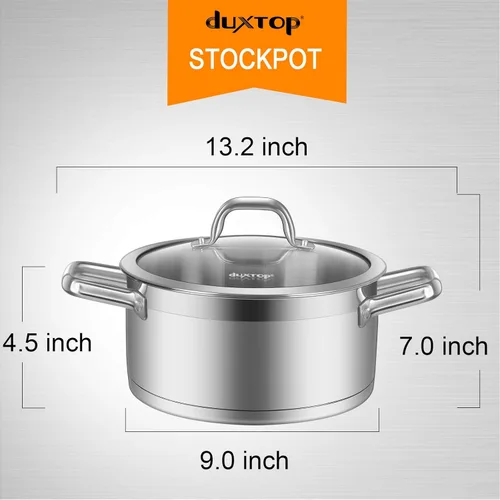 Miniatura 5 de Duxtop, juego de utensilios de cocina de acero inoxidable de inducción lista, con tecnología de unión por impacto., Acero inoxidable