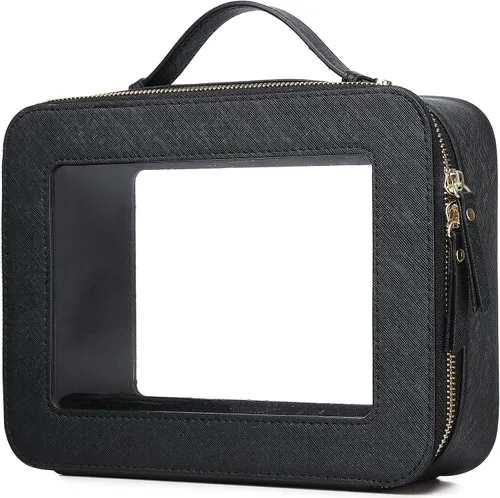 Miniatura 79 de Pinkmik Pequeña bolsa de maquillaje, mini estuche transparente para maquillaje y neceser con cremallera, organizador de bolsos para mujer