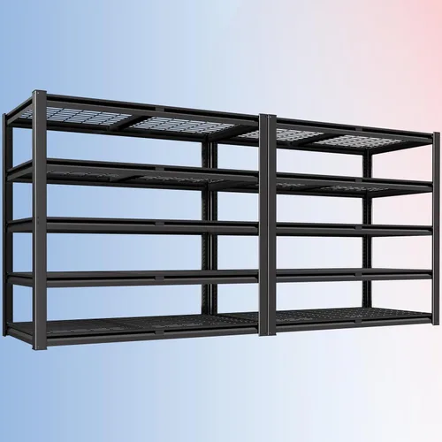 Miniatura 17 de PrimeZone Estantería de garaje resistente de 40 pulgadas de ancho, 2200 LBS, estantes de almacenamiento de 4 niveles, estante de alambre de metal