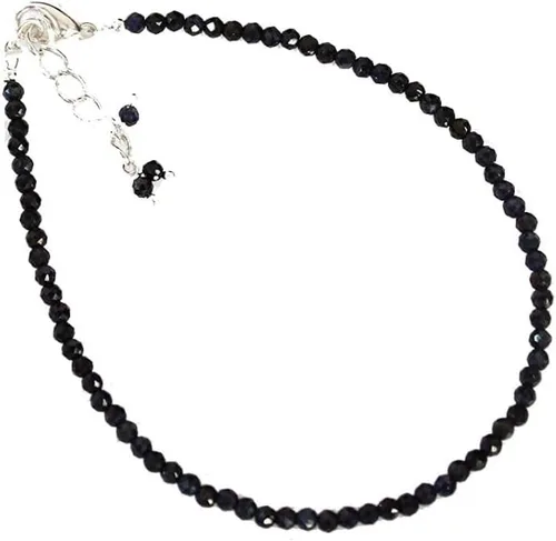 Gempires - Pulseras de cuentas de piedras preciosas hechas a mano, ligeras, de cristal, para uso diario, hipoalergénicas, de 8 pulgadas, chapadas en