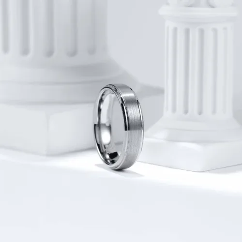 Miniatura 2 de King Will - Anillo de titanio de 3 mm, 5 mm, 6 mm, 7 mm, 8 mm, 9 mm, acabado mate, ajuste cómodo, borde biselado