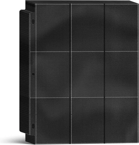 Carpeta de 900 bolsillos con fundas para tarjetas de intercambio, fundas para tarjetas de béisbol compatibles con tarjetas deportivas de tamaño Negro