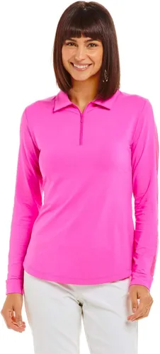 Miniatura 5 de Ibkul Icefil Cooling UPF 50 Polo de golf de manga larga con cremallera para mujer