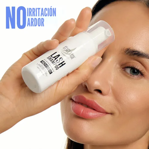 Miniatura 2 de STACY LASH Champú para extensiones de pestañas + cepillo, 1.69 onzas líquidas, limpiador espumoso de párpados, lavado para extensiones y pestañas