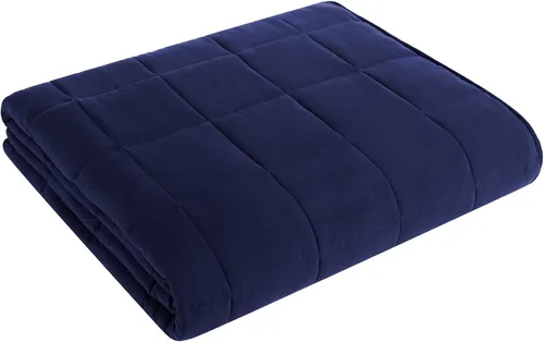 Miniatura 15 de L'AGRATY Manta con peso de 5 libras, para regazo, manta pequeña y portátil para adultos, refrescante, para viajar, relajarse y dormir, para todas