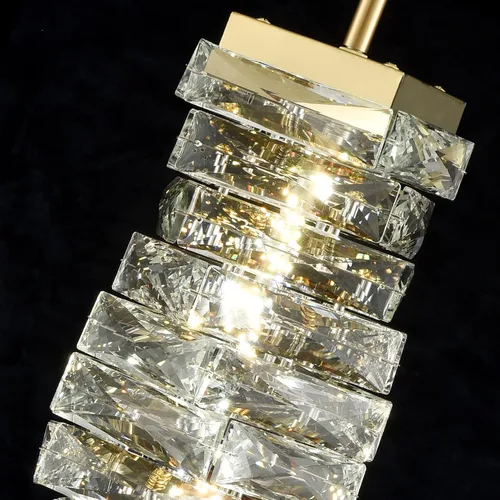 Miniatura 6 de Moderna lámpara colgante de cristal dorado iluminación colgante para isla de cocina LED varilla colgando mini luces colgantes baño, 8 W, 4000 K,