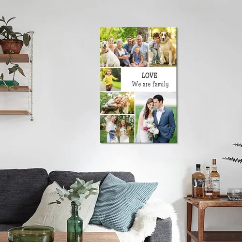 Miniatura 2 de LZIMU Personaliza tus fotos en lienzo, impresiones artísticas personalizadas para pared, fotos familiares, bodas, bebés, mascotas, collage