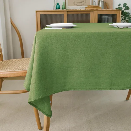 Miniatura 10 de NLMUVW Mantel de Lino Marrón para Mesas Redondas, Mantel Pequeño Color Chocolate, Cubierta de Mesa Estilo Granja para Cocina, Comedor, Café, 36