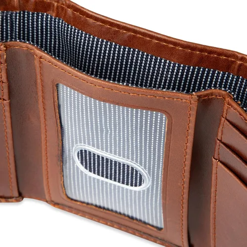Miniatura 41 de Levi's Billetera triple para hombre, elegante y delgada, incluye ventana de identificación y tarjetero de crédito