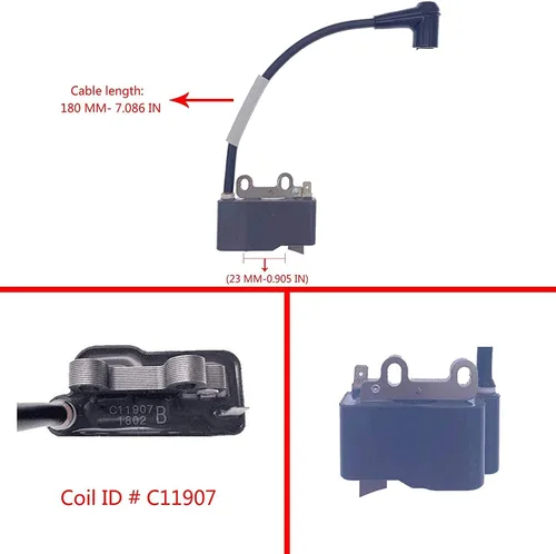 Miniatura 3 de PARTSRUN ES250 PB250 Bobina ID#C11907 A411000500 A411000501 Módulo de encendido para sopladores Echo ES-250 PB250LN PB252 PB-250, ZF-IG-A00277