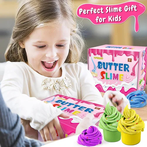 Miniatura 6 de Paquete de 50 unidades de slime de mantequilla para niños, juguetes de limo para niños y niñas, juguete perfumado de bricolaje para recuerdos