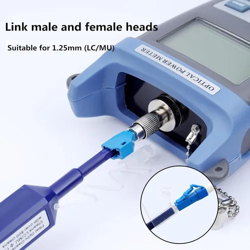 Miniatura 6 de Limpiador de fibra LC Pen.800+ Limpiador de fibra de un solo clic, limpiador de conector óptico LCUPC de 0.049 in y pluma de limpieza de cara final