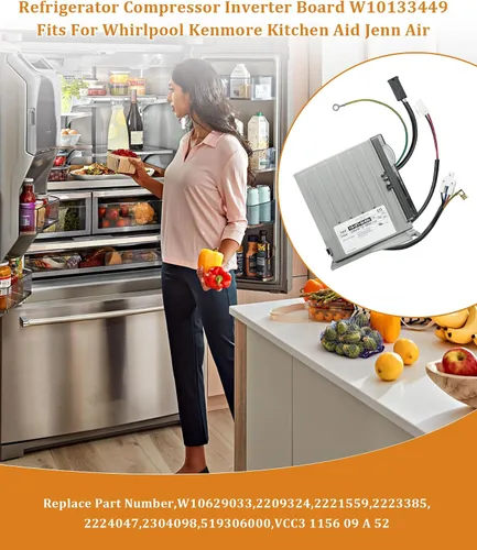 Miniatura 2 de Inversor de compresor de refrigerador W10133449 (VCC3 1156 09 A 52) se adapta a Whirlpool Kenmore Kitchen Aid Jenn Air, 519306000 Inversor Board