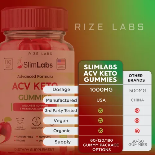 Miniatura 6 de Slim Labs ACV Keto Gummies para el bienestar y el apoyo metabólico - Gomitas para perder peso - Dieta de grasa del vientre (120 gomitas)