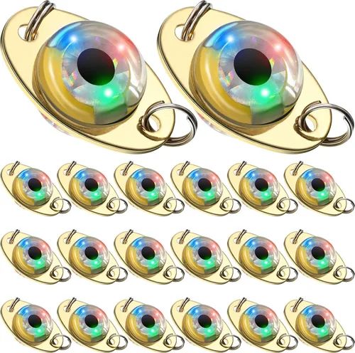 Skylety Señuelos de Pesca LED Señuelos de Pesca Iluminados Cucharas de Pesca Flasher Subacuático Lubina Halibut Agua Salada Curricán Caída Profunda