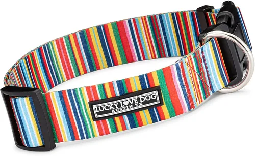 Miniatura 19 de Lucky Love Dog Collar Ancho para Perros - Collar Ajustable, Duradero, Tejido Suave y Cómodo de 1.5 Pulgadas de Ancho para Perros Machos y Hembras