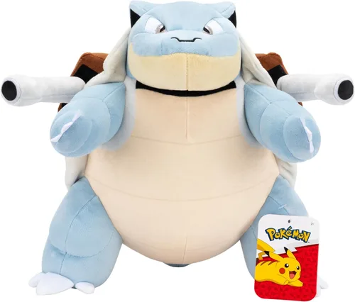 Miniatura 5 de Pokemon Blastoise - Peluche grande de 12 pulgadas - Figura de evolución de Squirtle - Con licencia oficial - Auténtico juguete de animal de peluche