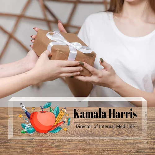 Miniatura 6 de Placa de nombre de escritorio personalizada, placa de identificación acrílica, placas de identificación personalizadas para regalos de oficina