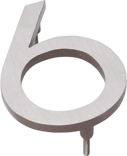 Miniatura 11 de Montague Metal Products MHN-06-F-SD2-2 Números de casa de dirección flotantes modernos de aluminio cepillado sólido, 6 pulgadas, arena recubierta
