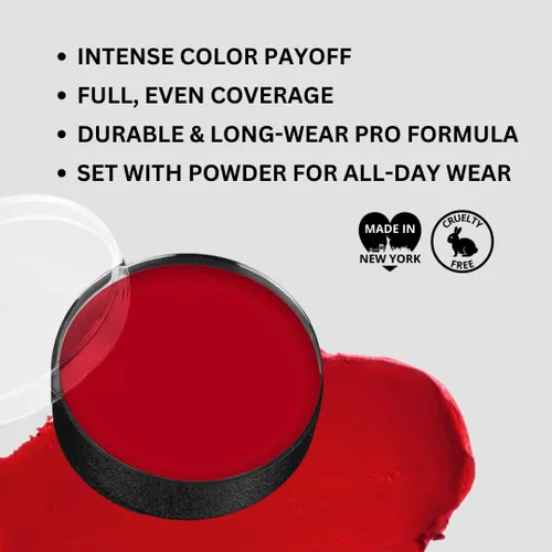 Miniatura 4 de Mehron Maquillaje de color en taza (0.5 oz), Makeup, ST Payaso Rojo