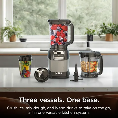 Miniatura 2 de Ninja Licuadora, sistema de cocina compacto, 1200 W, 3 funciones para batidos, masa y bebidas congeladas con Auto-IQ, jarra de licuadora de 72 oz*