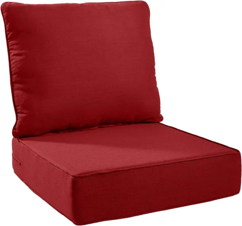 Miniatura 53 de Rilyson Cojines de patio para muebles de exterior, 22 x 24 pulgadas, respaldo alto y asiento profundo, cojín de exterior para sillas de patio, sofá