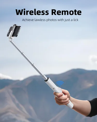 Miniatura 3 de TODI Selfie Stick Tripod for iPhone, 60" Lightweight Phone Tripod Stand with Wireless Remote, Extendable Selfie Stick for Android, All-in-1, Blanco