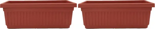 Miniatura 25 de The HC Companies Macetero veneciano de 18 pulgadas con tapón de drenaje, macetas de plástico ligero resistente a los rayos UV para interiores y Negro