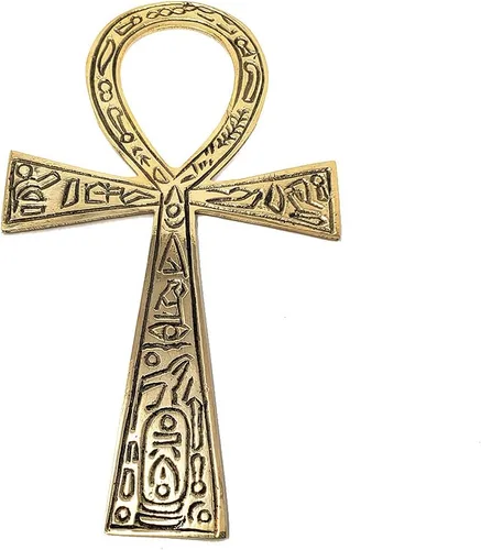 Miniatura 4 de Ankh de latón macizo de 6.25" ~ Perfecto para tu altar, decoración de pared, regalos, necesidades rituales. Hecho de producto de calidad 100% latón