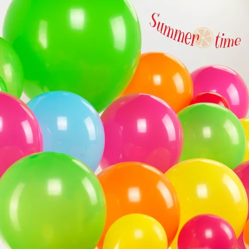 Miniatura 5 de Kit de arco de guirnalda de globos de fiesta mexicana, color rosa intenso, verde lima, naranja, rojo, azul, amarillo, arco iris, globos para el Día
